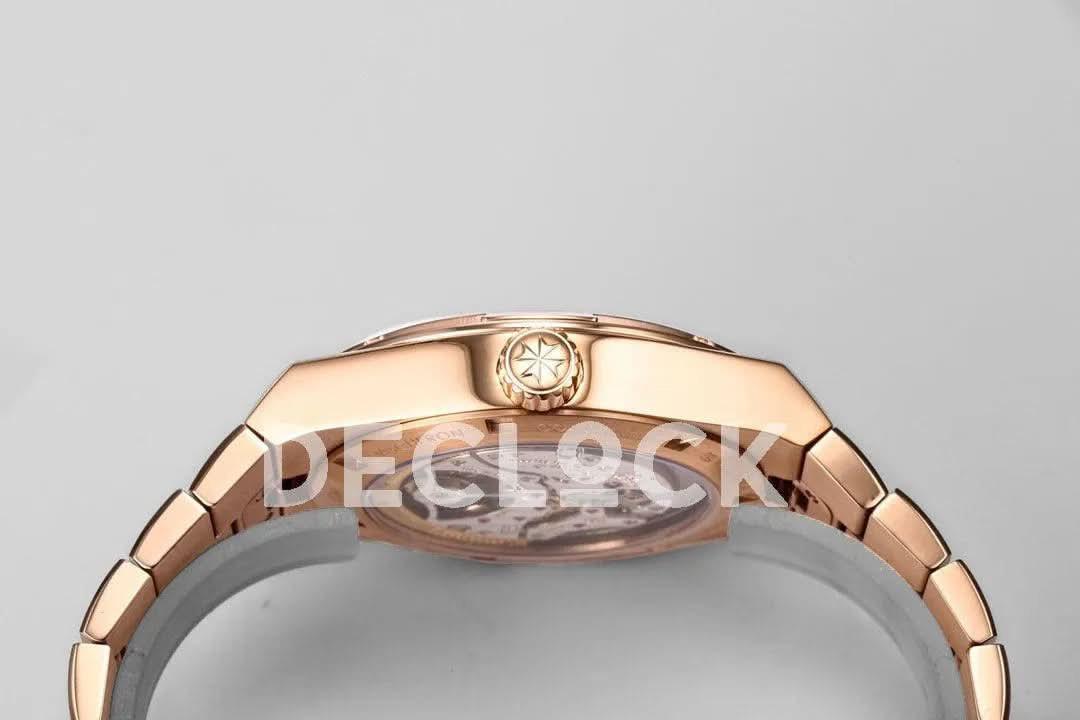 Replica Vacheron Constantin Overseas Tourbillion Blue Dial in Rose Gold |  Declock.