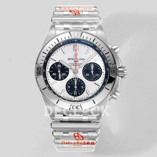 Replica Breitling Chronomat B01 Steel in Silver Dial