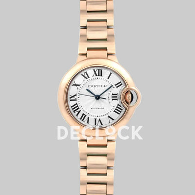 Replica Cartier Ballon Bleu De Cartier 36mm White Dial in Pink Gold
