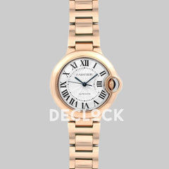 Replica Cartier Ballon Bleu De Cartier 36mm White Dial in Pink Gold