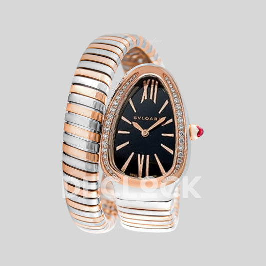 Bvlgari Serpenti Tubogas Quartz 35 mm Black Diamond Replica Watch
