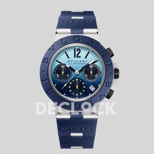 Bvlgari Aluminium Chronograph 103844 Blue Dial Replica Watch