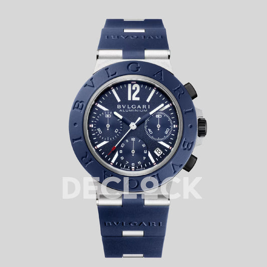 Bvlgari Aluminium Chronograph 104234 Blue Dial Replica Watch