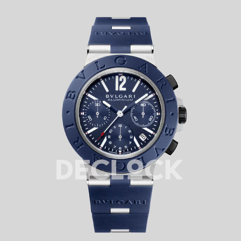 Bvlgari Aluminium Chronograph 104234 Blue Dial Replica Watch