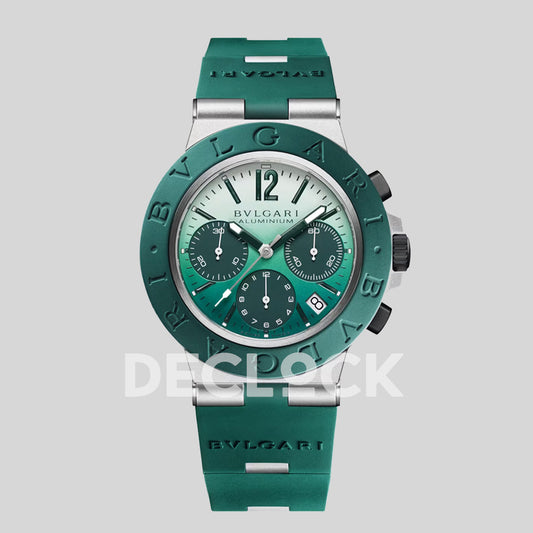 Bvlgari Aluminium Chronograph 104076 Green Dial Replica Watch