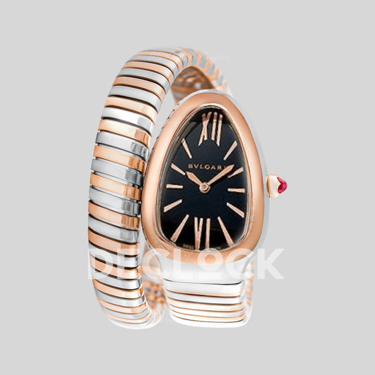 Bvlgari Serpenti Tubogas Quartz 35 mm Black Dial Replica Watch