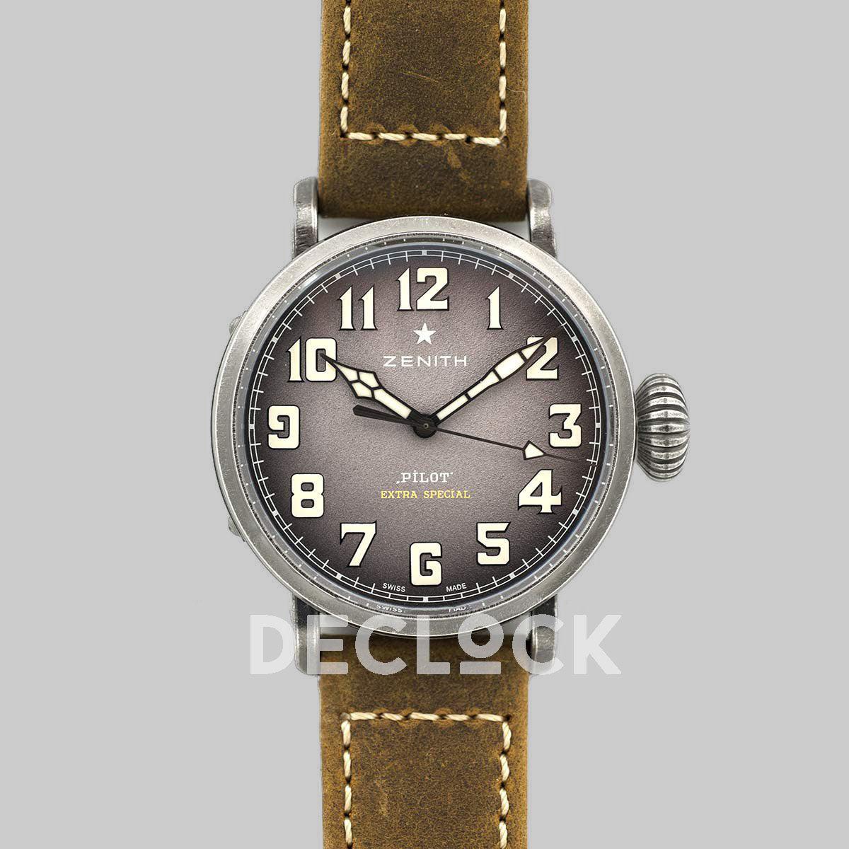 Replica Zenith Pilot Type 20 Extra Special 40mm Saffron Dial in Aged Steel