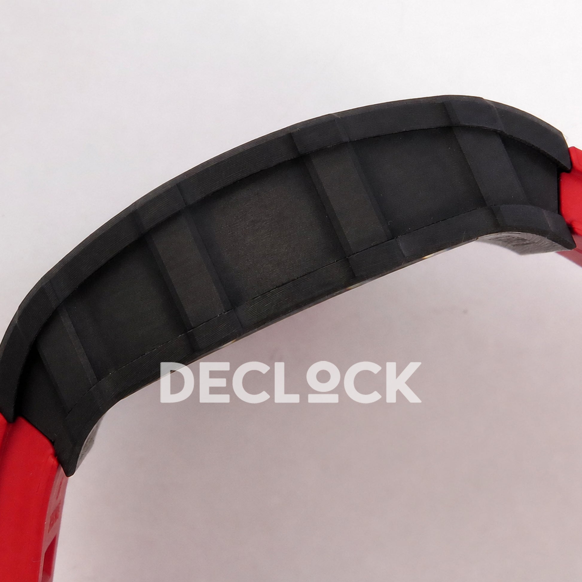 RM035-02 NTPT 1:1 Best Edition Skeleton Dial on Red Rubber Strap RMAL1 Super Clone (Free Sprung)