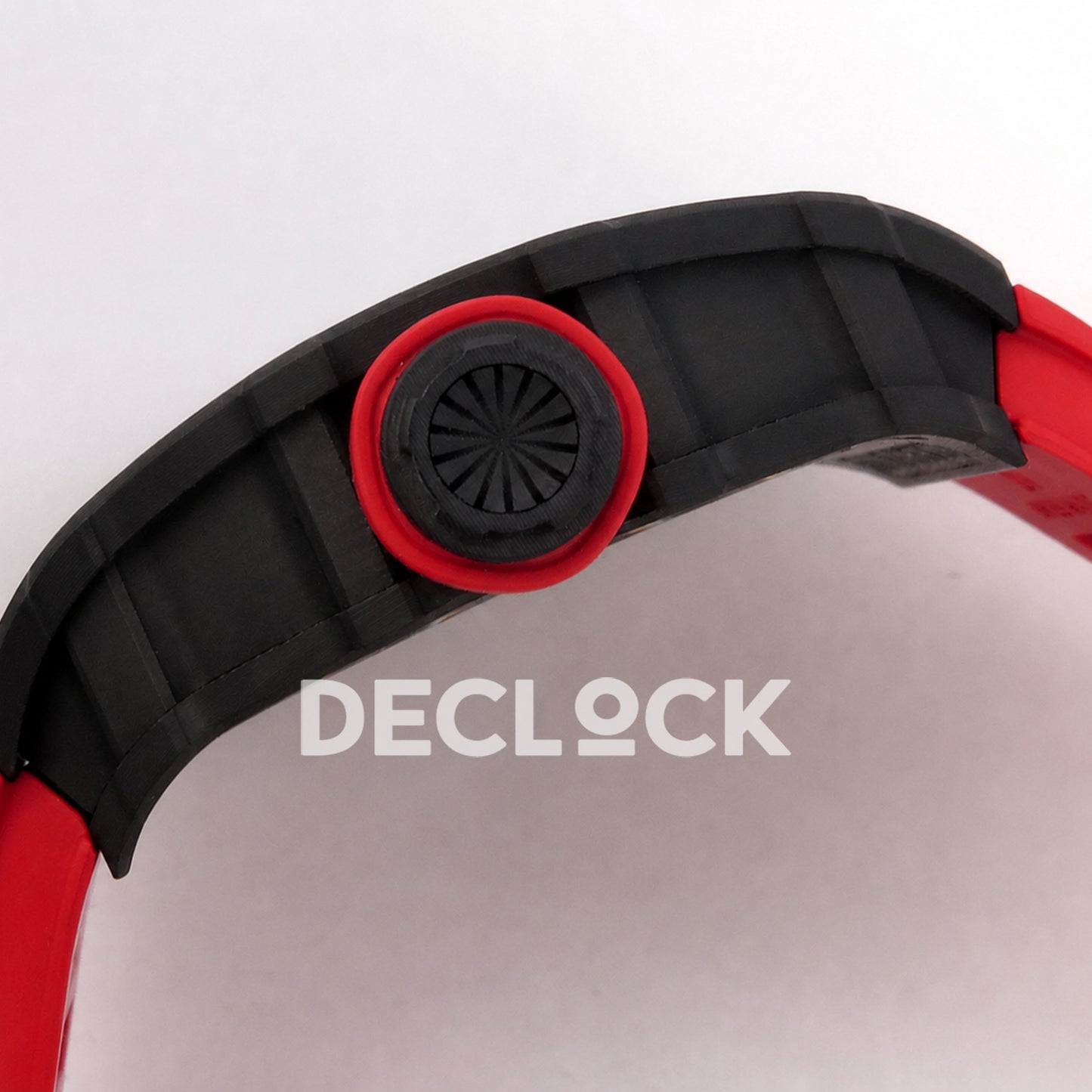 RM035-02 NTPT 1:1 Best Edition Skeleton Dial on Red Rubber Strap RMAL1 Super Clone (Free Sprung)