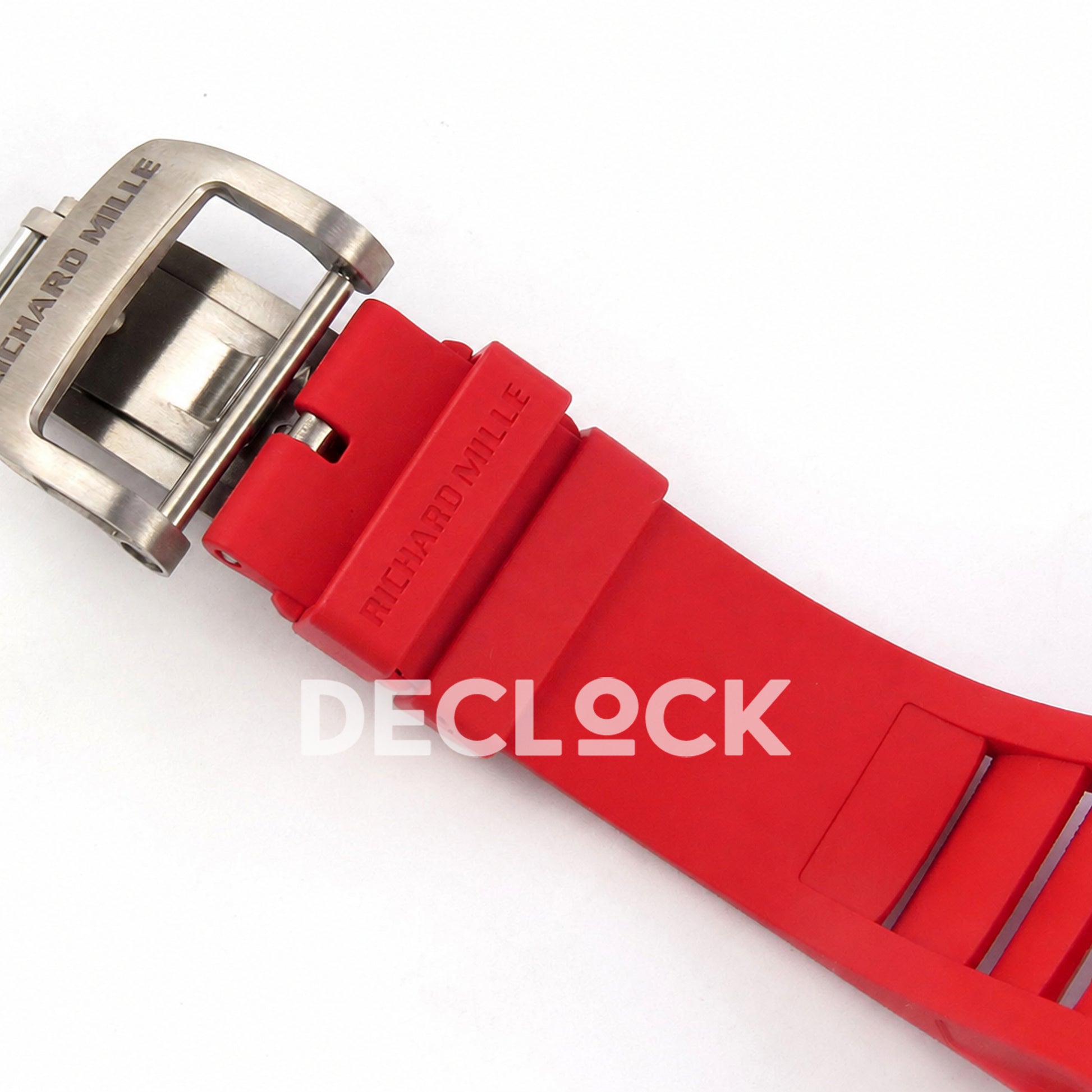 RM035-02 NTPT 1:1 Best Edition Skeleton Dial on Red Rubber Strap RMAL1 Super Clone (Free Sprung)