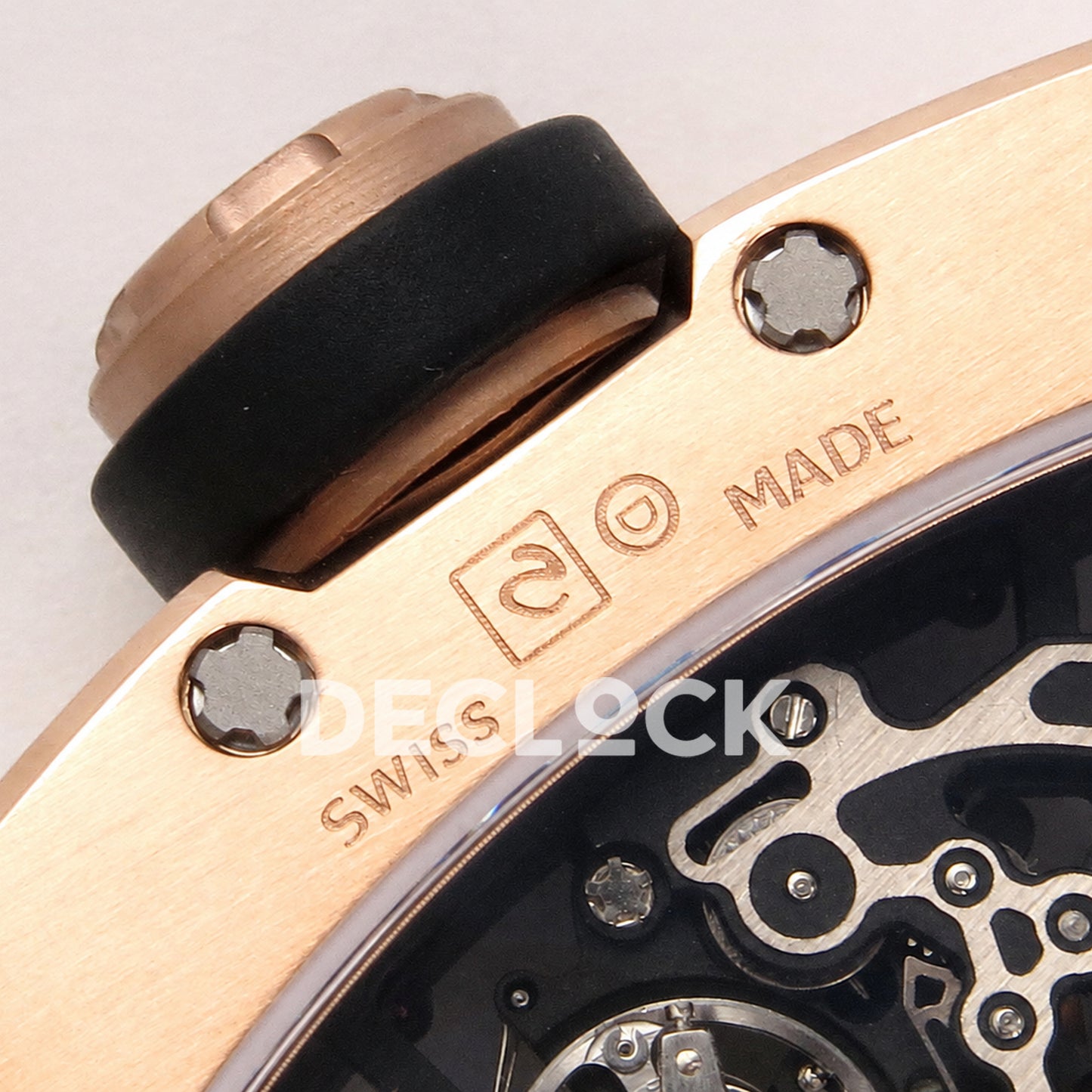 Richard Mille RM035 Americas RG Skeleton Dial on Black Rubber Strap RMUL1 Super Clone (Free Sprung)