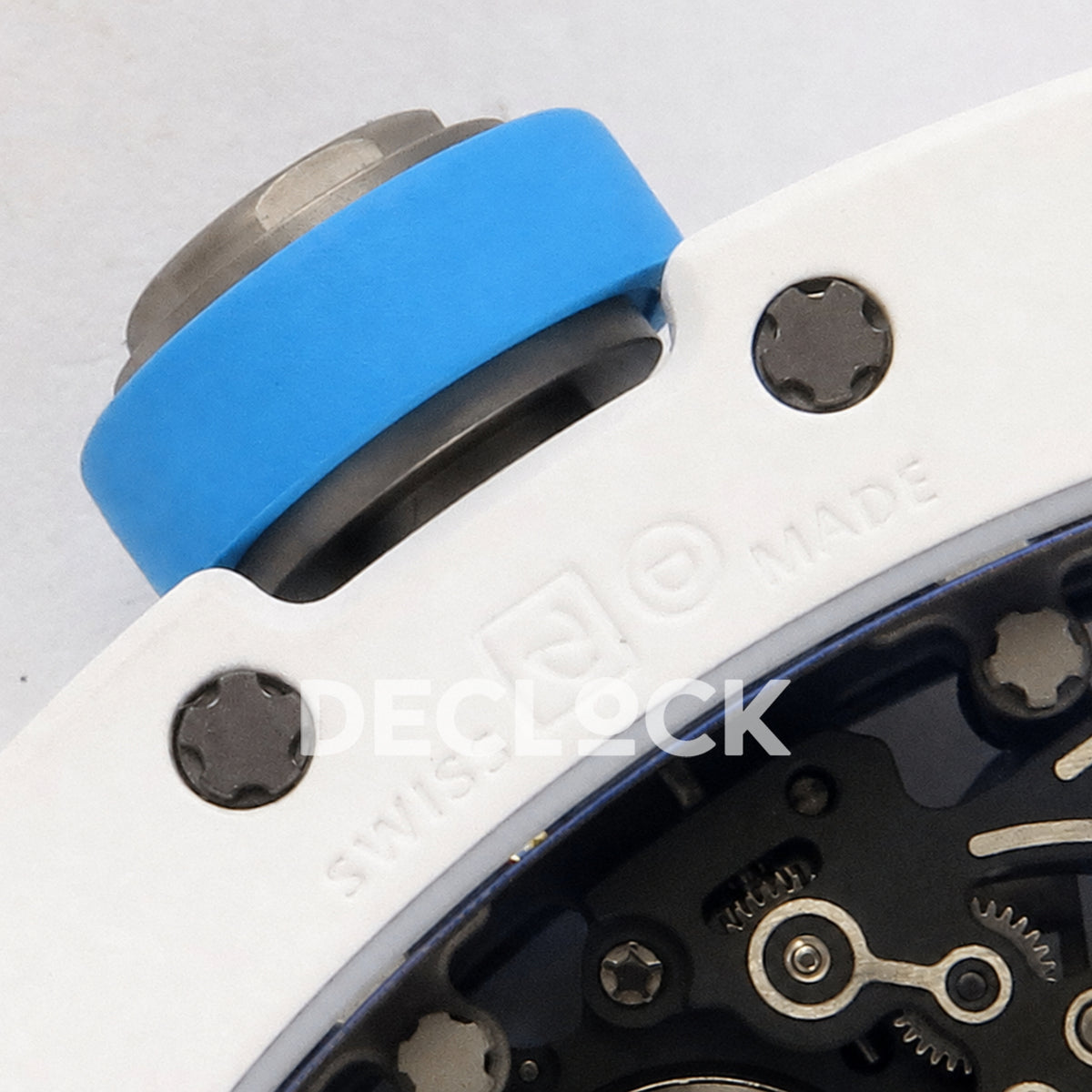 Richard Mille RM055 White Ceramic Blue A9F RMUL2 Free Sprung Replica