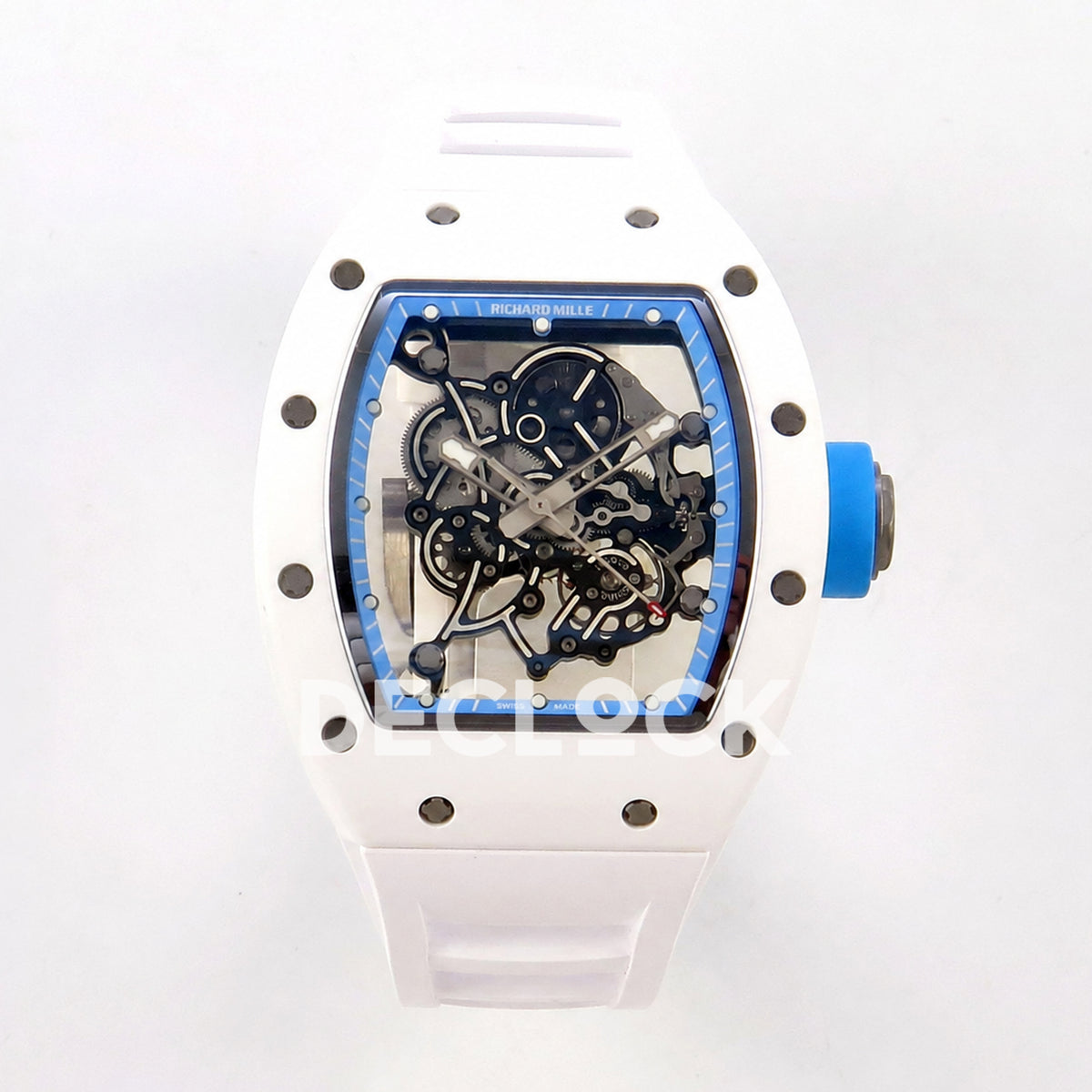 Richard Mille RM055 White Ceramic Blue A9F RMUL2 Free Sprung Replica