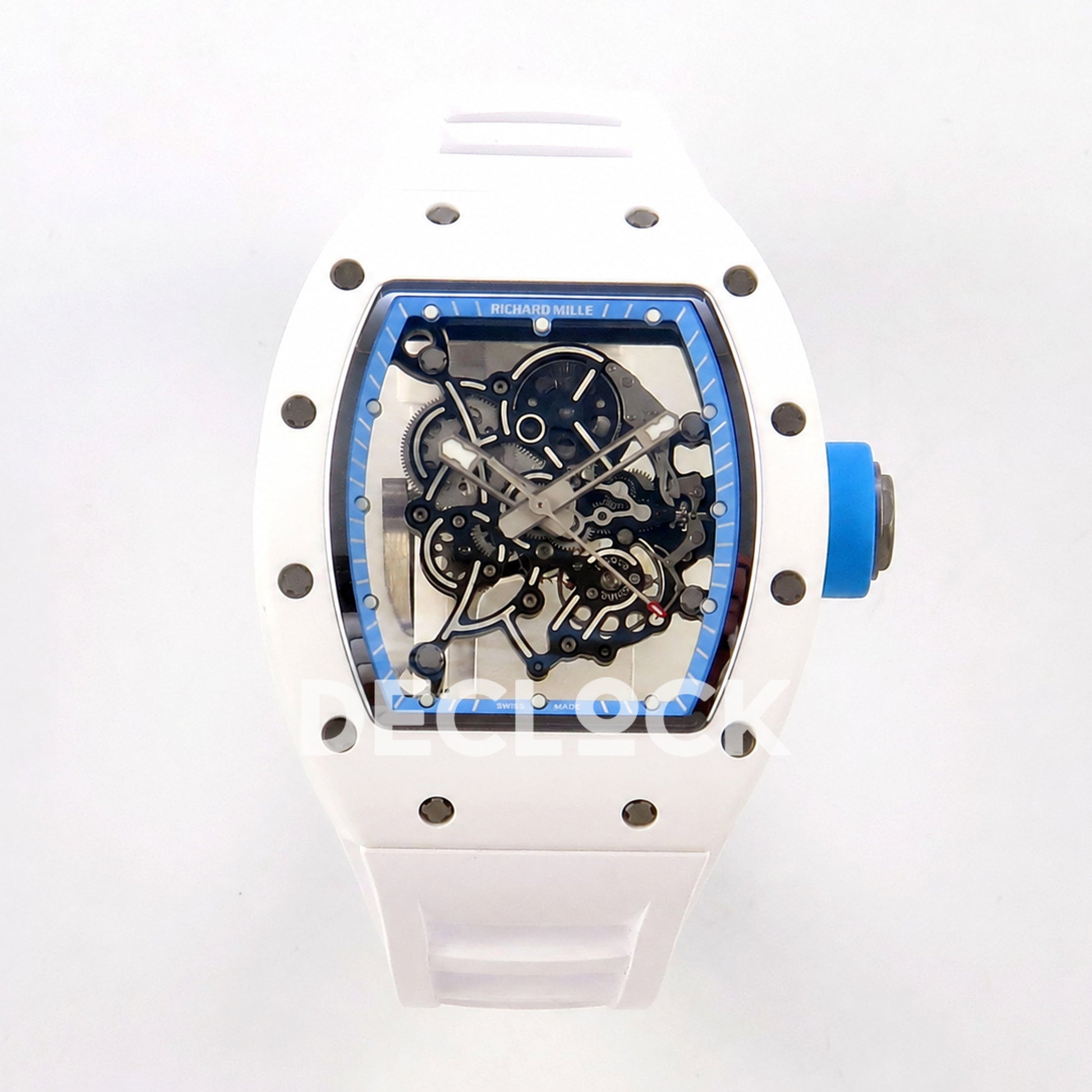 Richard Mille RM055 White Ceramic Blue A9F RMUL2 Free Sprung Replica
