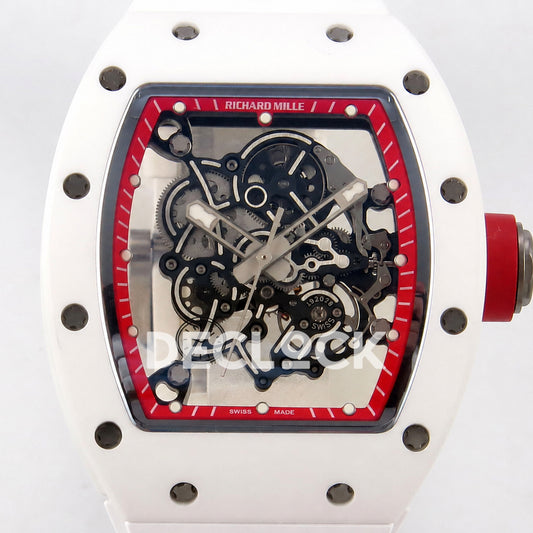 Richard Mille RM055 White Ceramic Red A9F RMUL2 Free Sprung Replica