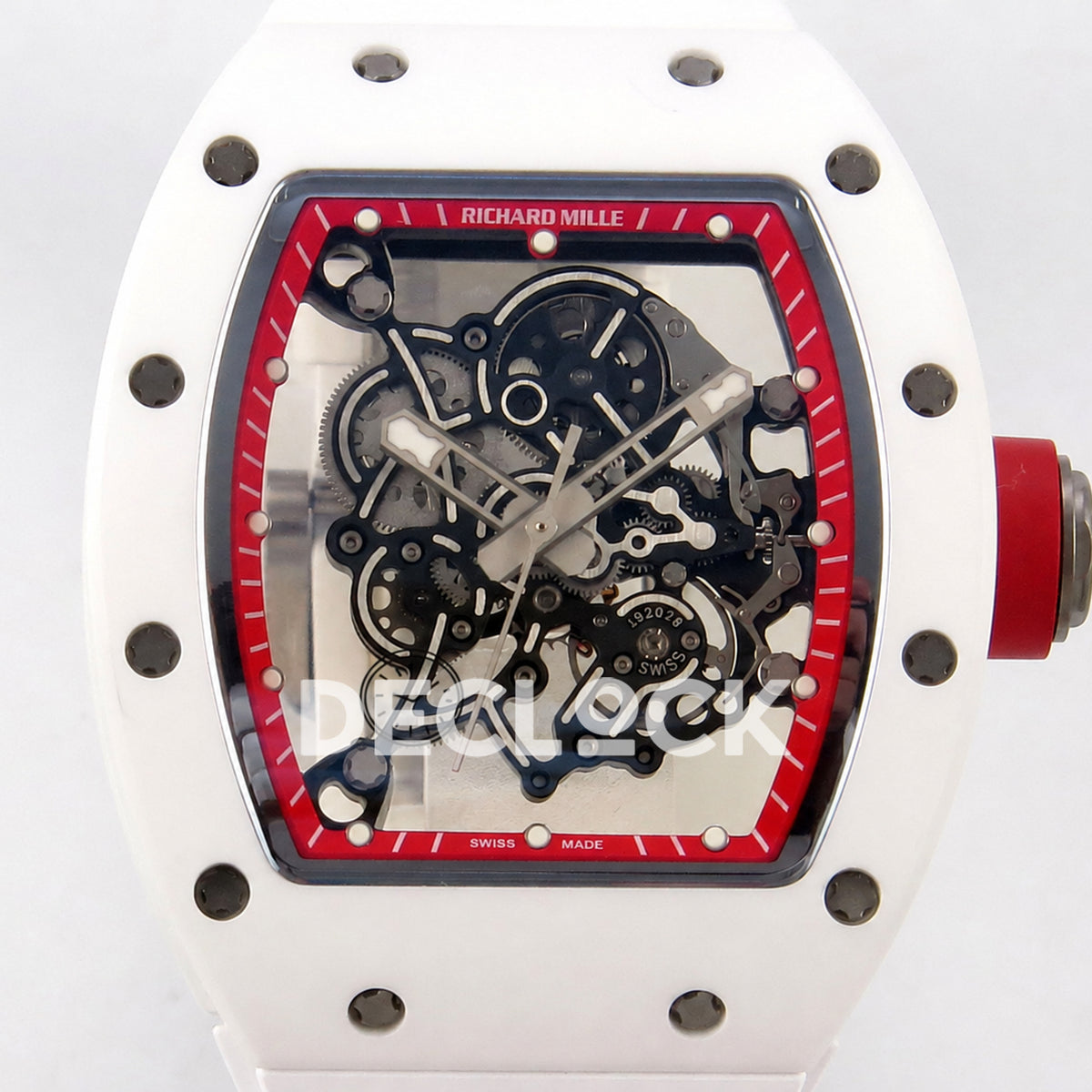 Richard Mille RM055 White Ceramic Red A9F RMUL2 Free Sprung Replica