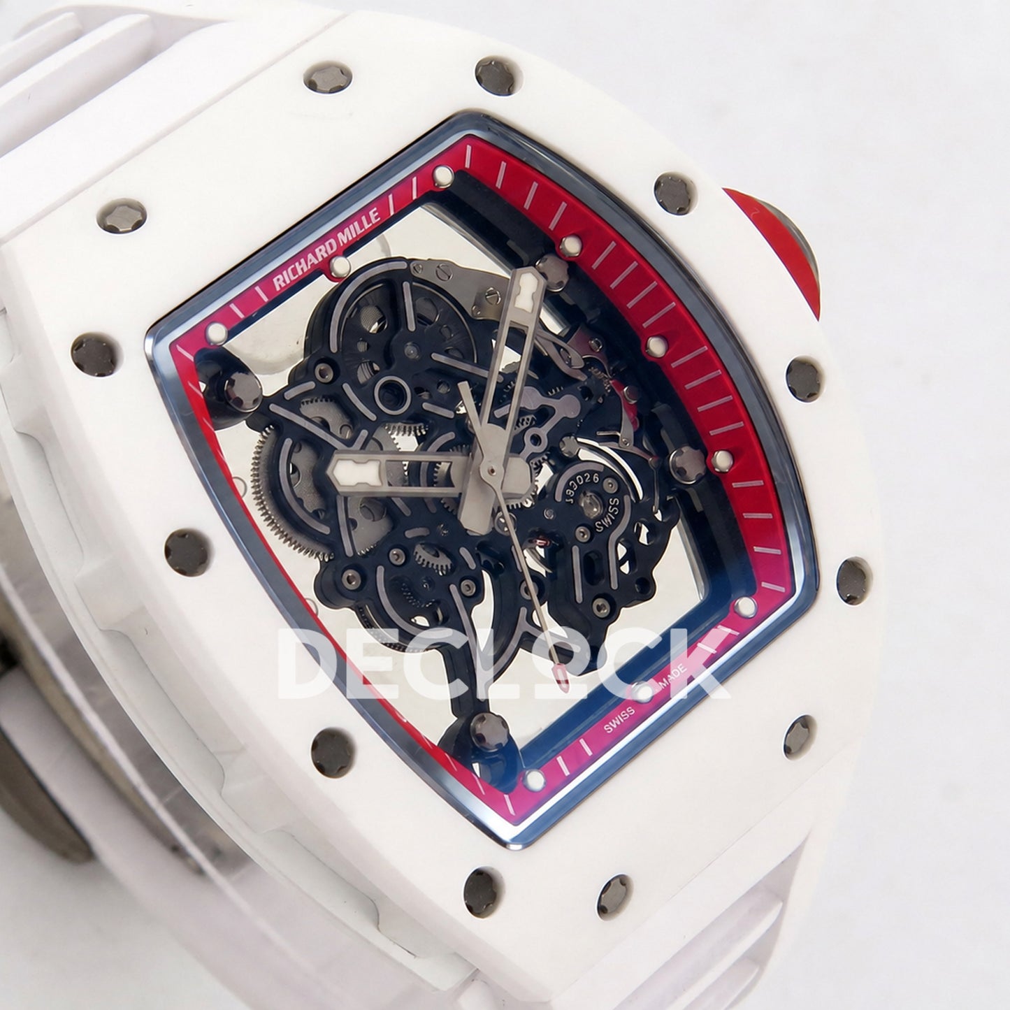 Richard Mille RM055 White Ceramic Red A9F RMUL2 Free Sprung Replica