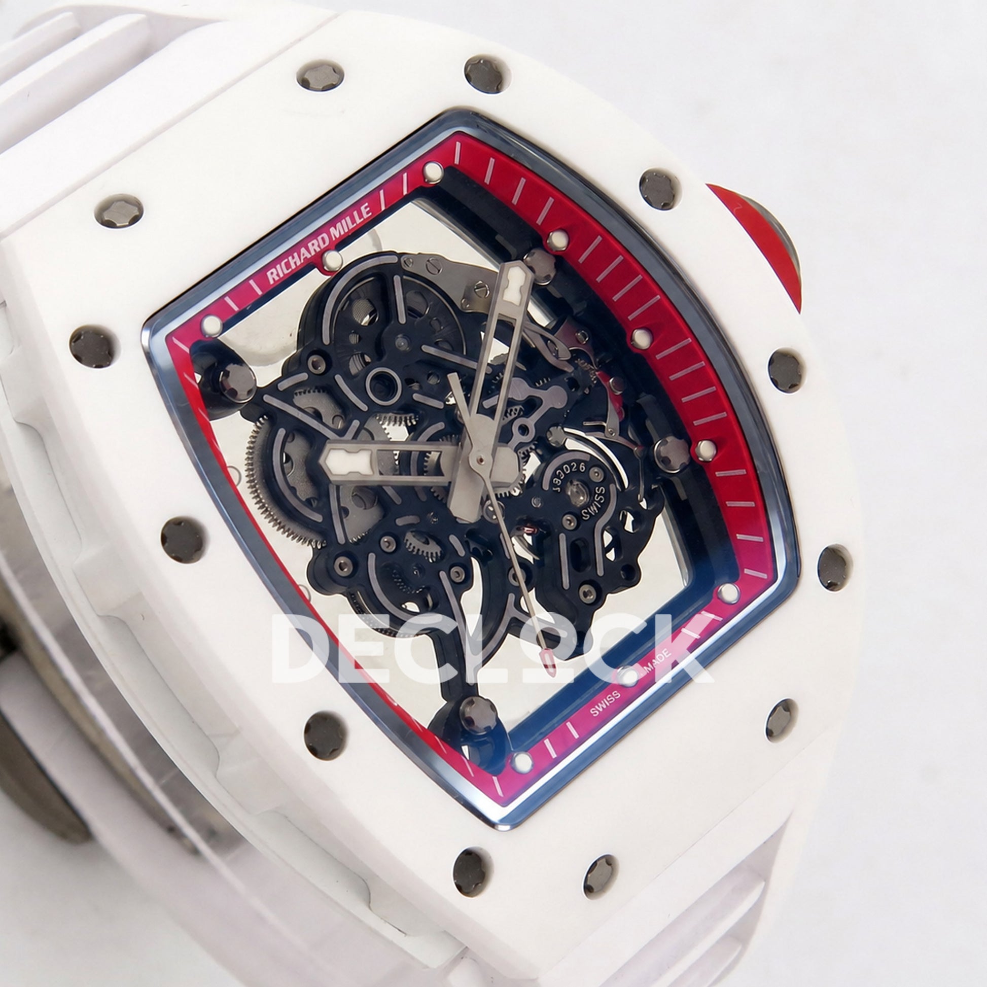 Richard Mille RM055 White Ceramic Red A9F RMUL2 Free Sprung Replica