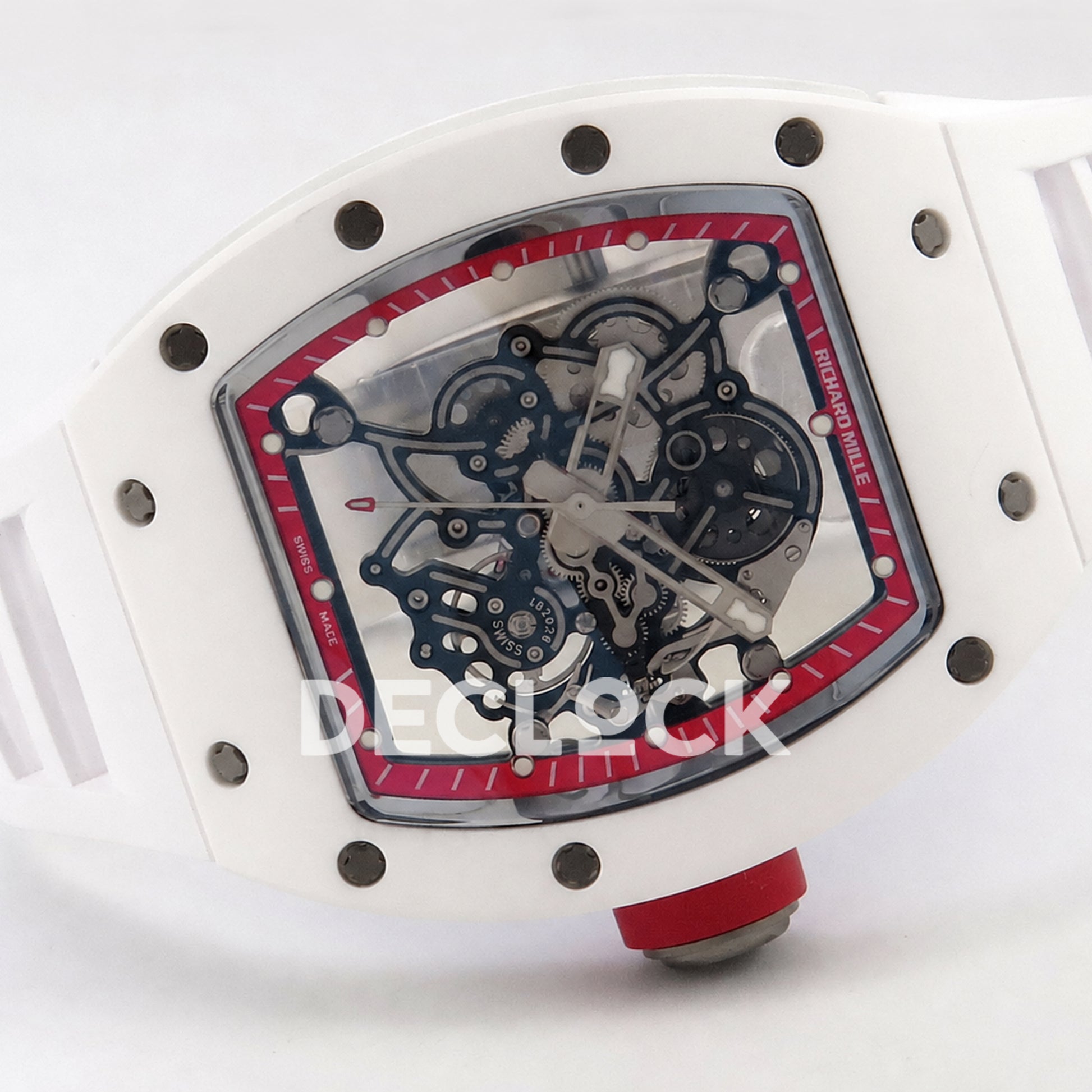 Richard Mille RM055 White Ceramic Red A9F RMUL2 Free Sprung Replica