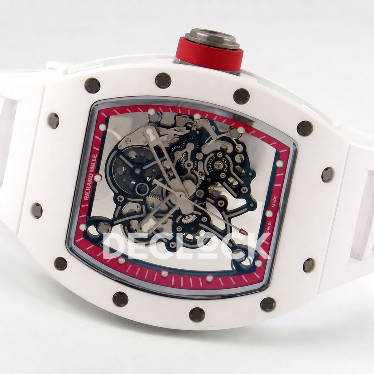 Richard Mille RM055 White Ceramic Red A9F RMUL2 Free Sprung Replica