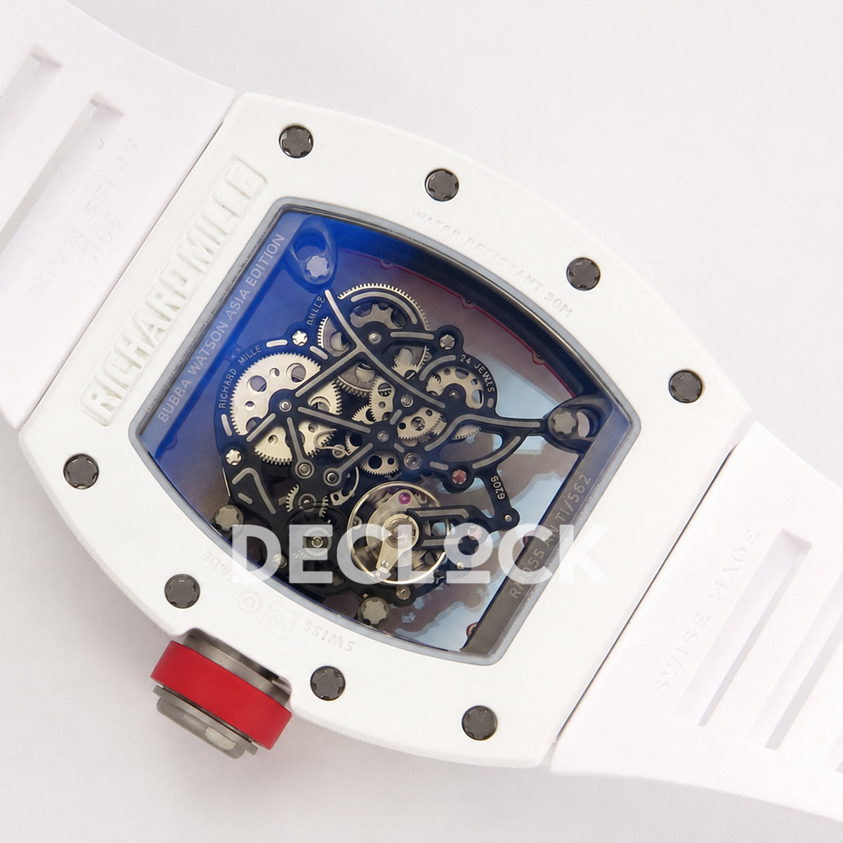 Richard Mille RM055 White Ceramic Red A9F RMUL2 Free Sprung Replica