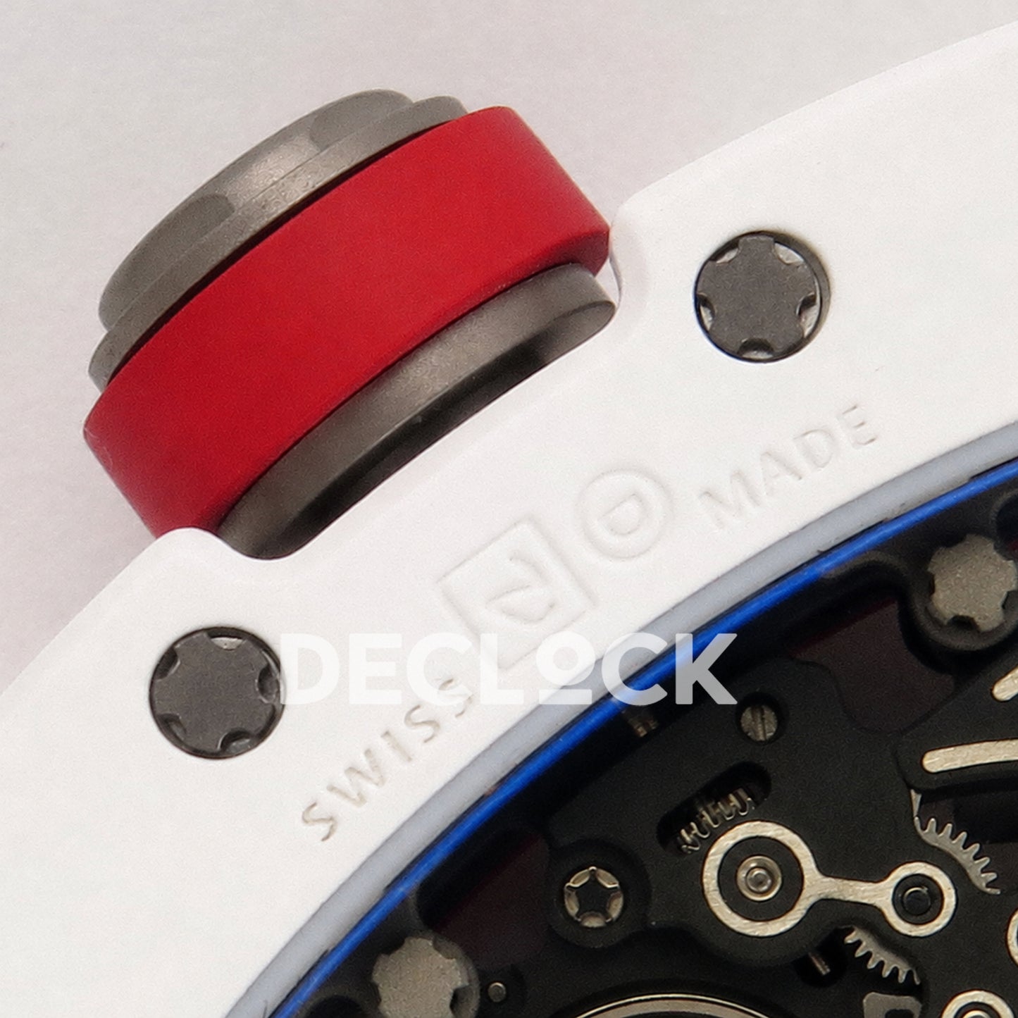 Richard Mille RM055 White Ceramic Red A9F RMUL2 Free Sprung Replica