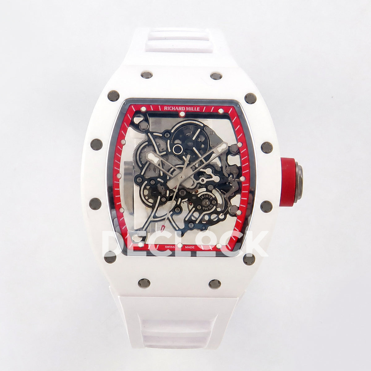 Richard Mille RM055 White Ceramic Red A9F RMUL2 Free Sprung Replica