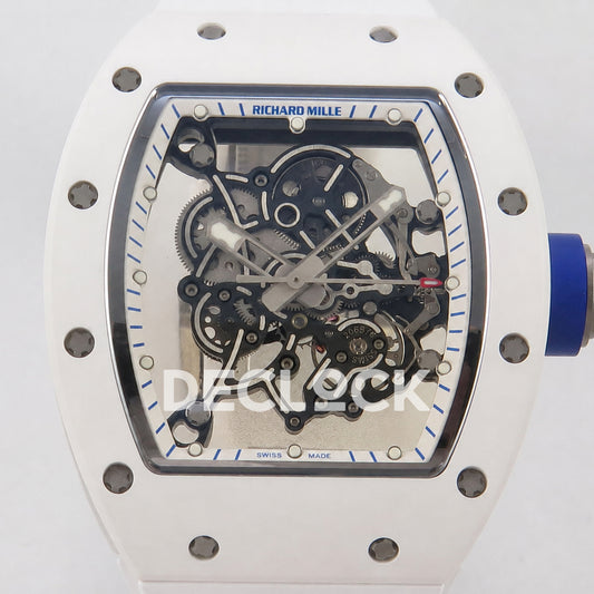 Richard Mille RM055 White Ceramic A9F RMUL2 Free Sprung Replica