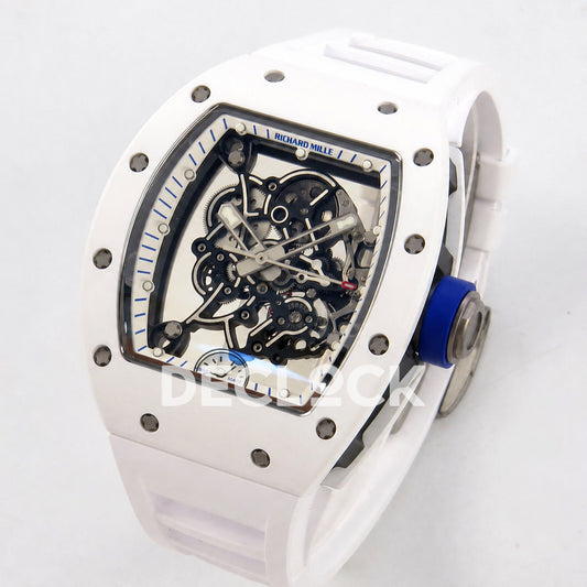 Richard Mille RM055 White Ceramic A9F RMUL2 Free Sprung Replica
