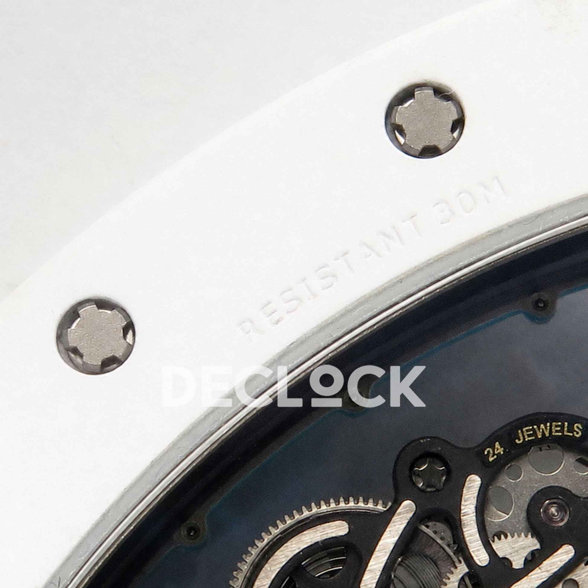 Richard Mille RM055 White Ceramic Blue Dial on Blue Rubber Strap RMUL2 Super Clone