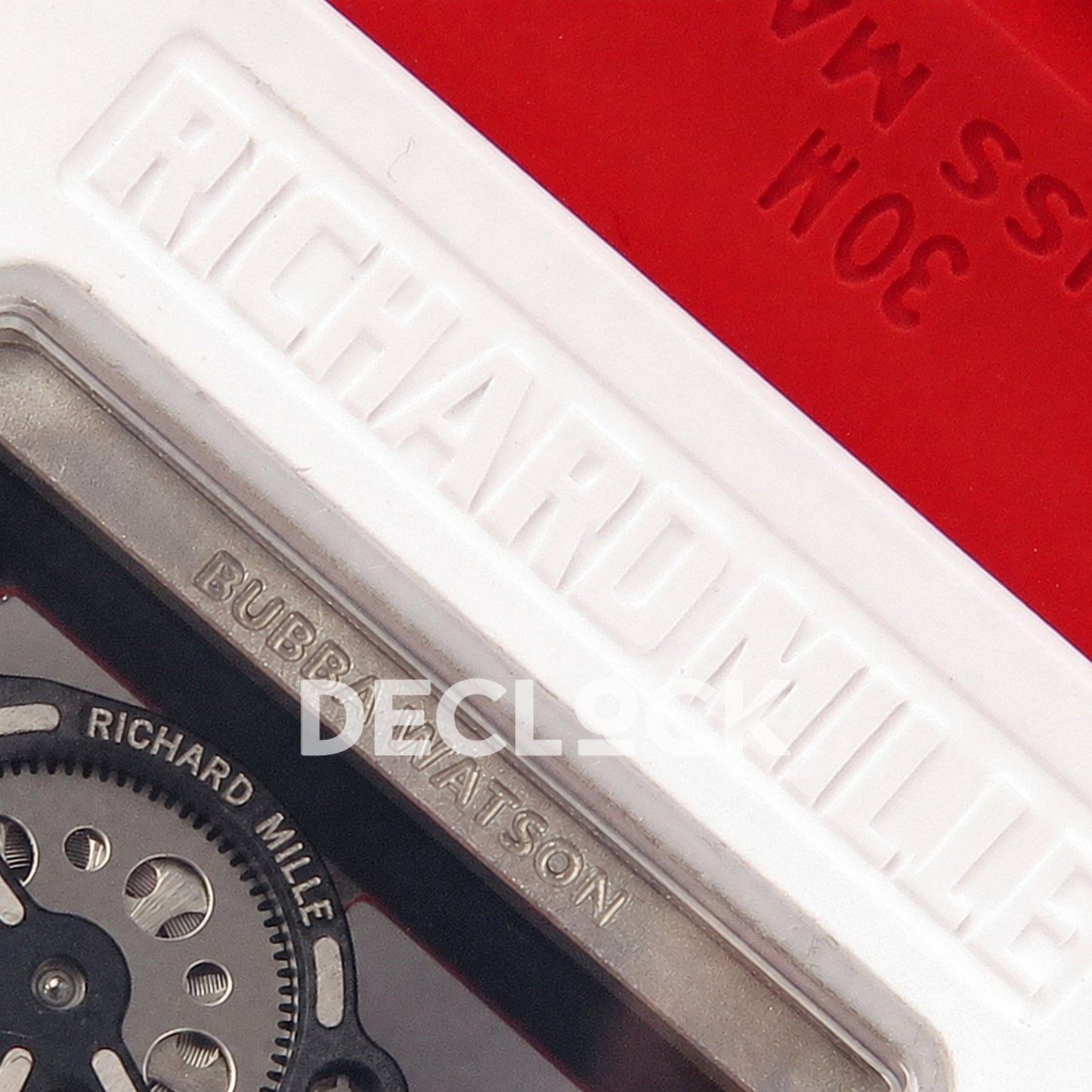 Richard Mille RM055 White Ceramic 1:1 Best Edition Red Dial on Red Rubber Strap RMUL2 Super Clone
