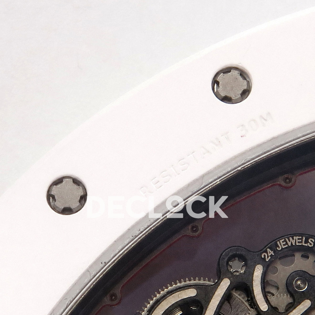 Richard Mille RM055 White Ceramic 1:1 Best Edition Red Dial on Red Rubber Strap RMUL2 Super Clone