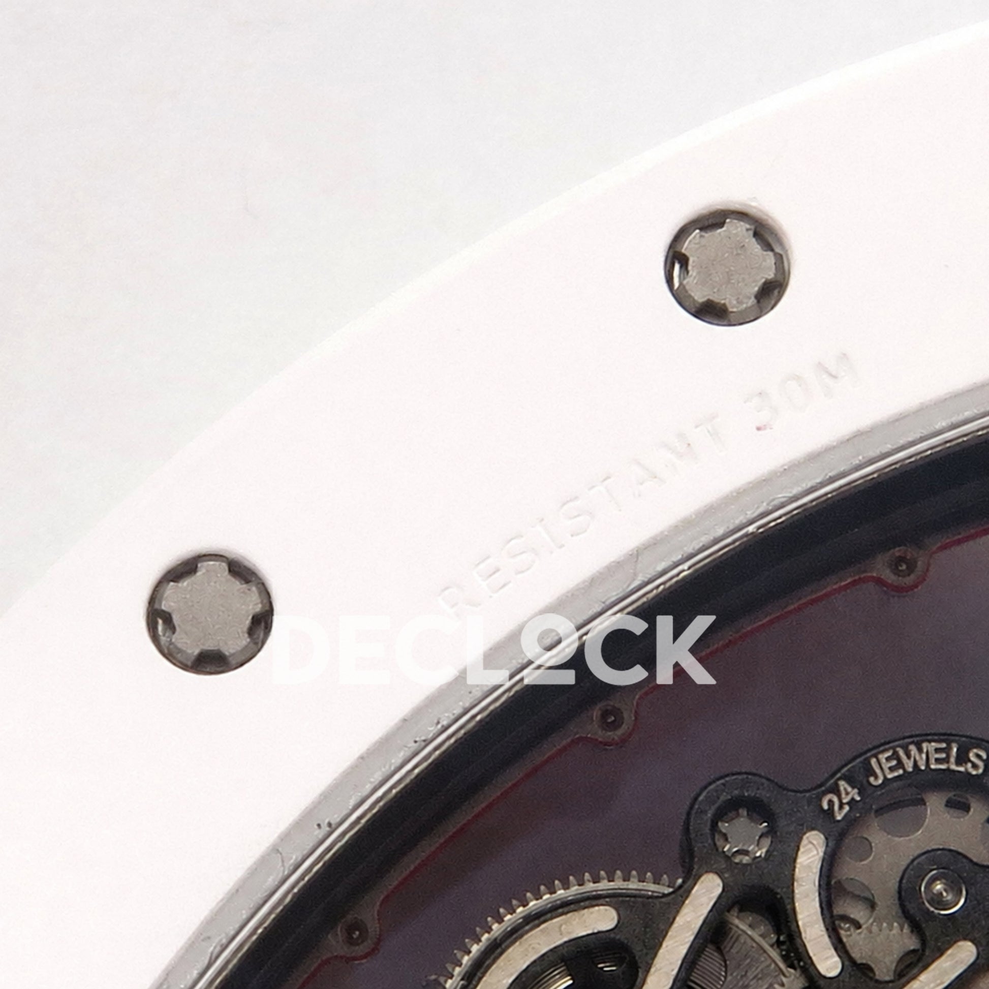 Richard Mille RM055 White Ceramic 1:1 Best Edition Red Dial on Red Rubber Strap RMUL2 Super Clone