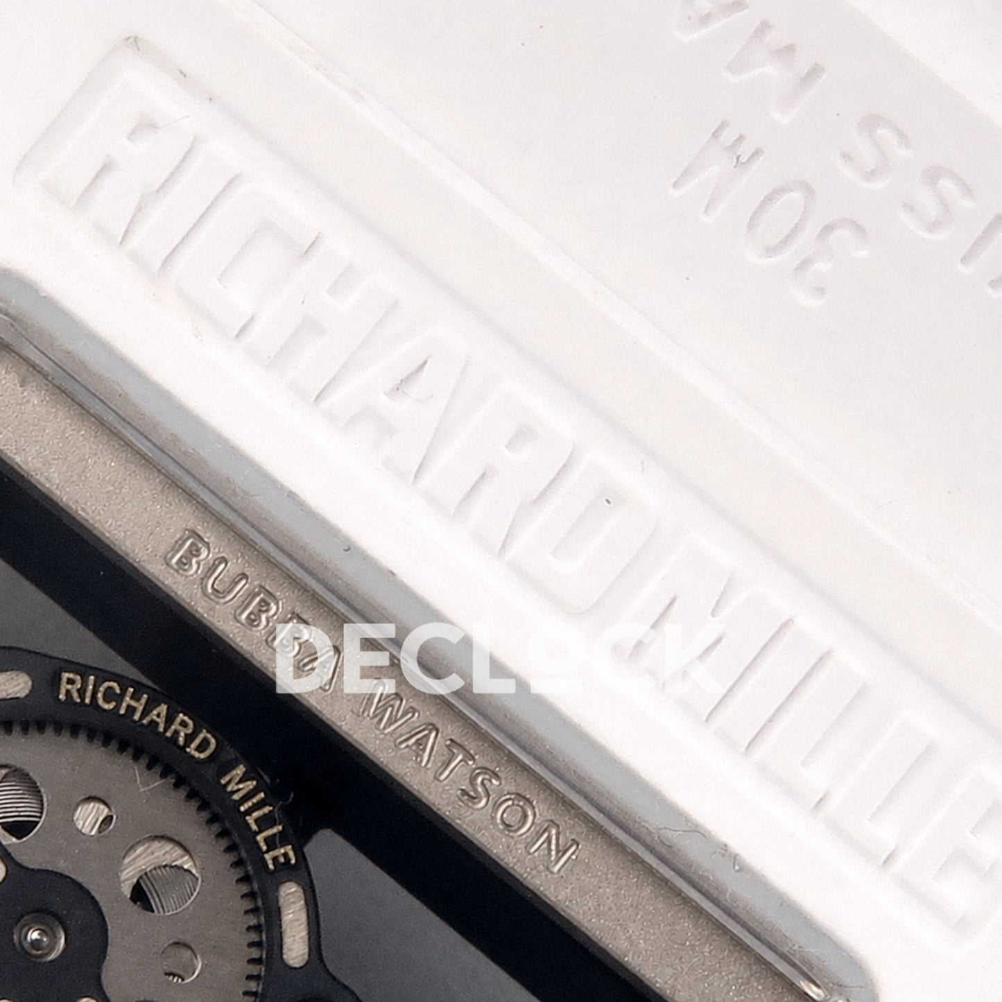 Richard Mille RM055 White Ceramic Edition Skeleton Dial on White Rubber Strap RMUL2 Super Clone