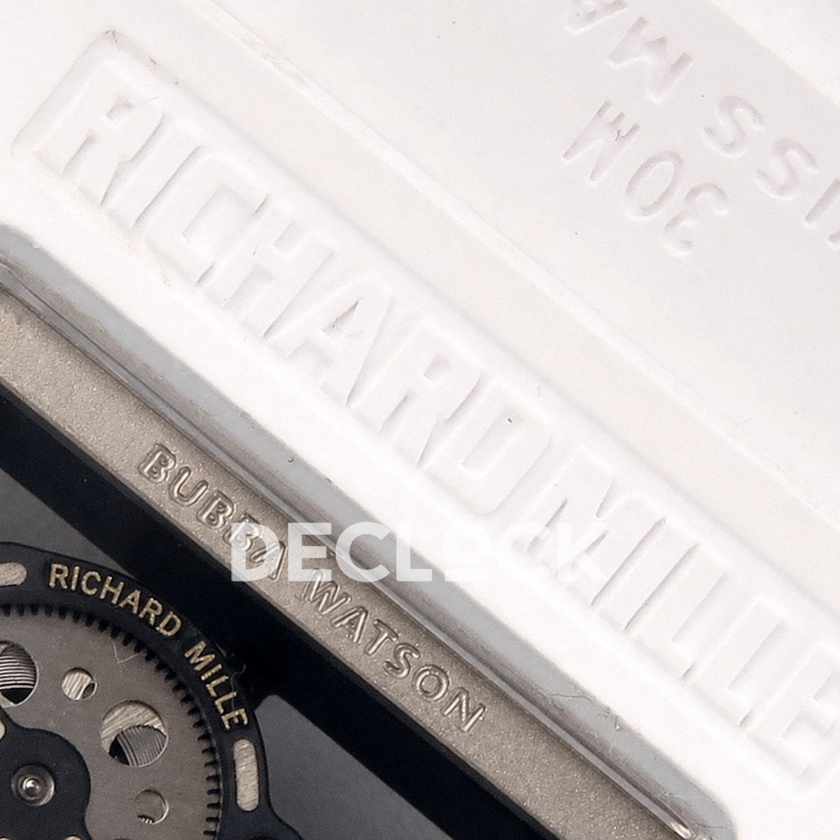 Richard Mille RM055 White Ceramic Edition Skeleton Dial on White Rubber Strap RMUL2 Super Clone