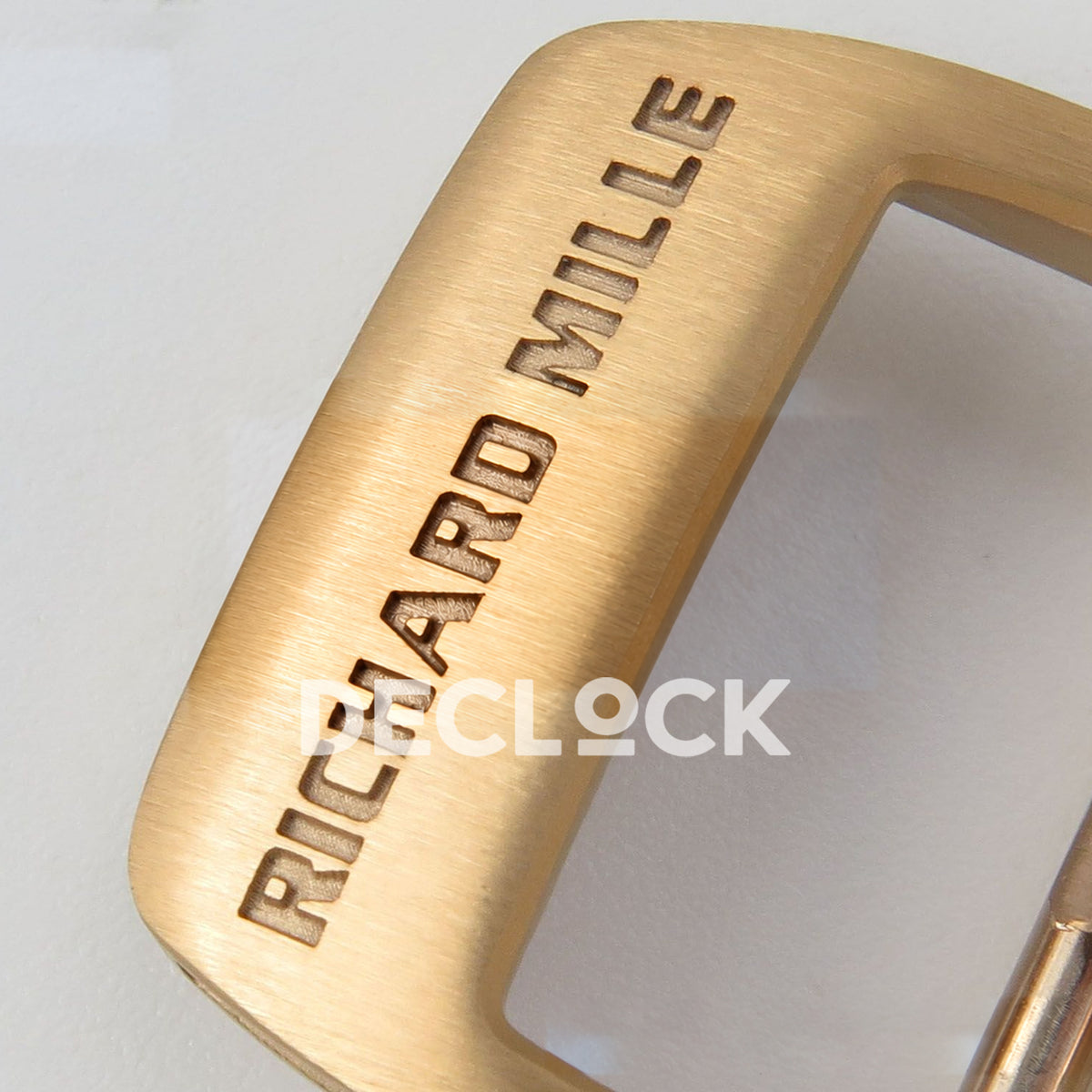Richard Mille RM07-01 Grooved Gem Bezel Gold Tone Black Dial Black Rubber ZF CRMA2 replica - clasp brand engraving
