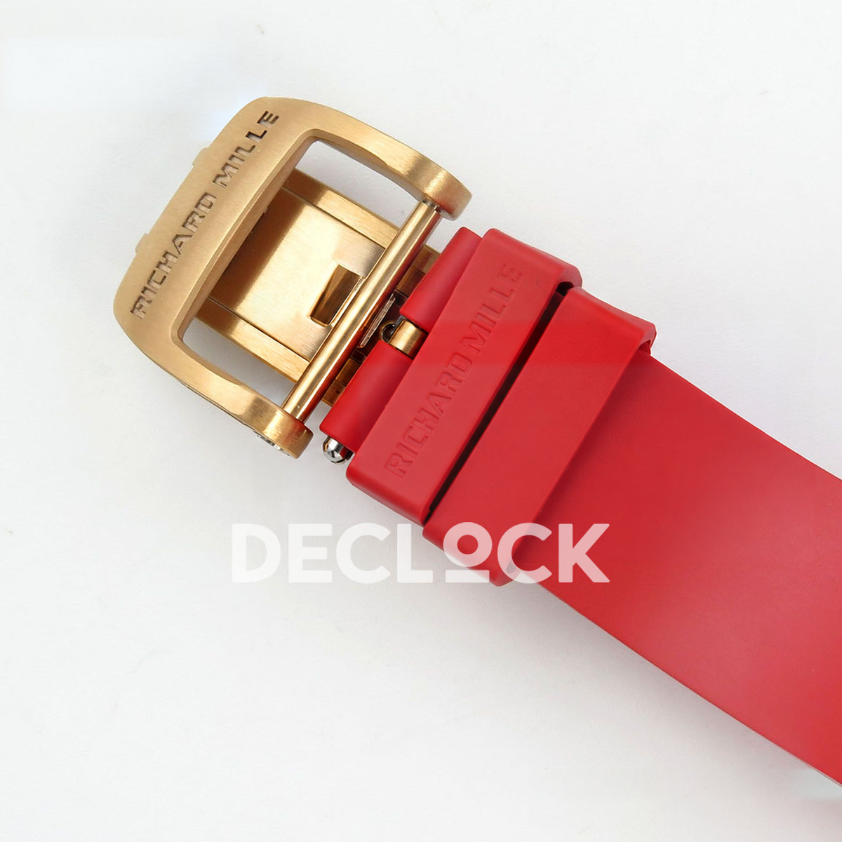 Richard Mille RM07-01 Grooved Gem Bezel Gold Tone Red Dial Red Rubber ZF CRMA2 replica - deployant clasp