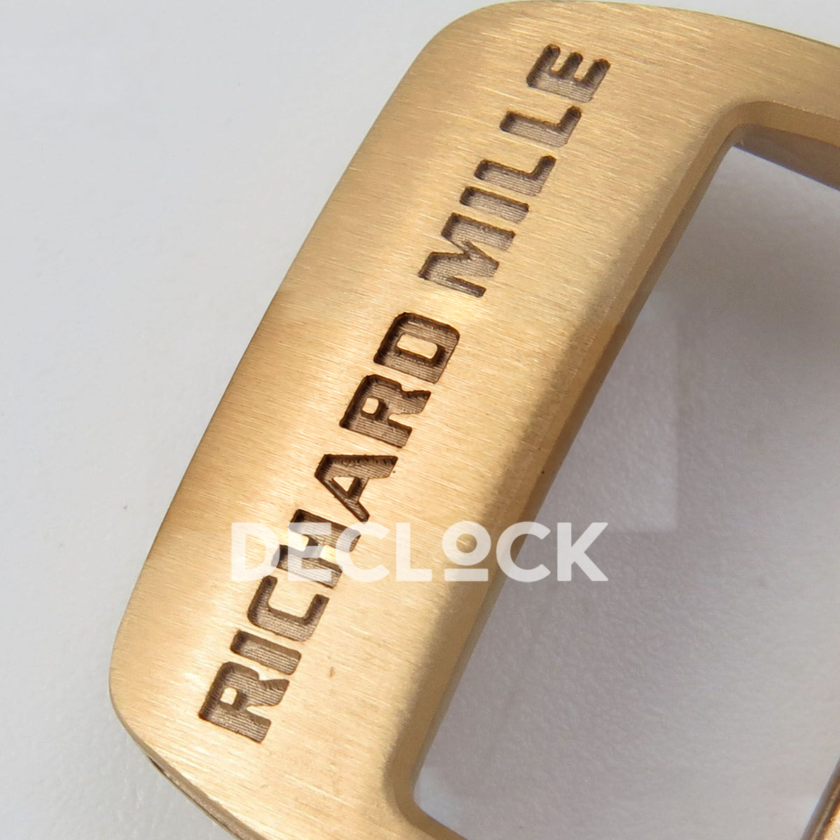 Richard Mille RM07-01 Grooved Gem Bezel Gold Tone Red Dial Red Rubber ZF CRMA2 replica - clasp brand engraving