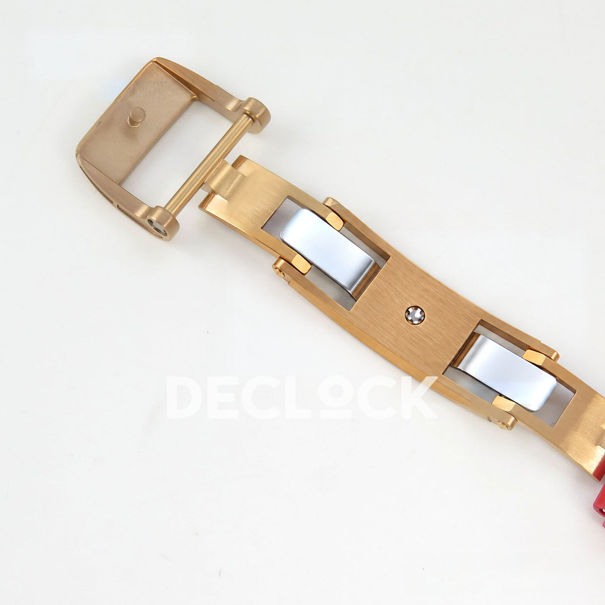 Richard Mille RM07-01 Grooved Gem Bezel Gold Tone Red Dial Red Rubber ZF CRMA2 replica - open clasp