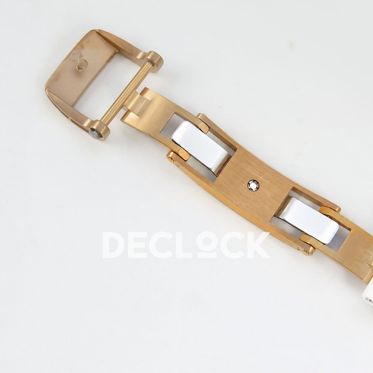 Richard Mille RM07-01 Grooved Gem Bezel Gold Tone Red Dial White Rubber ZF CRMA2 replica - open clasp