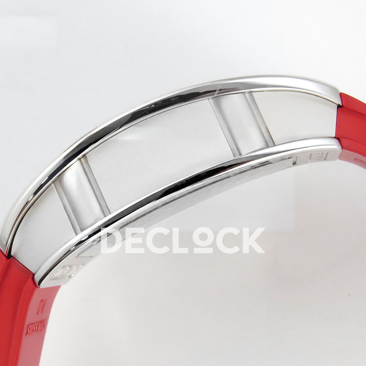 Richard Mille RM07-01 Grooved Gem Bezel Steel Red Dial Red Rubber ZF CRMA2 replica - case side