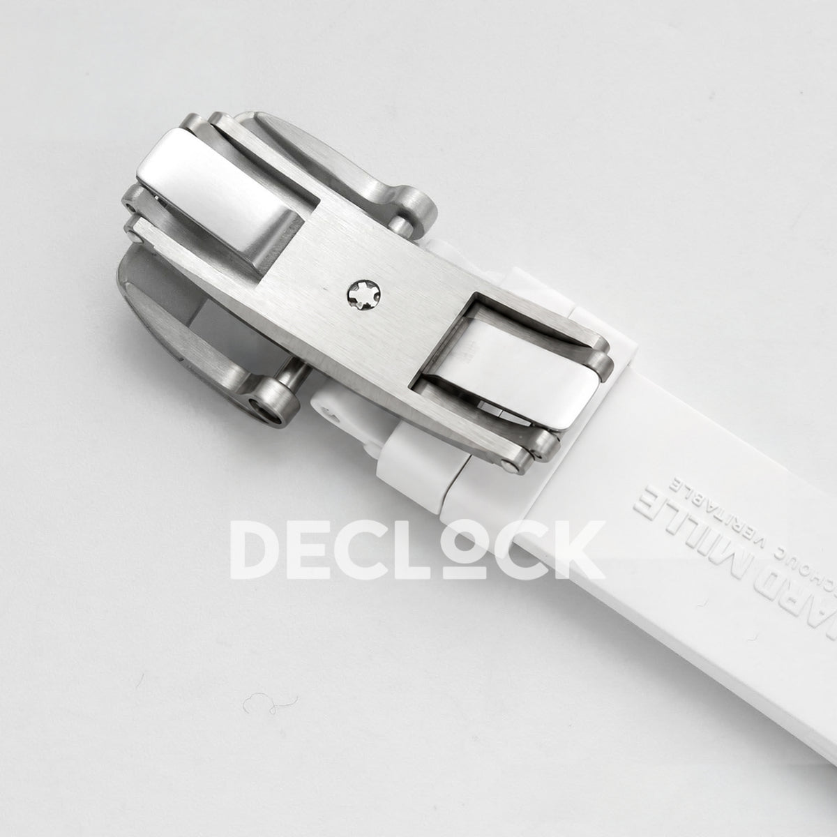 Richard Mille RM07-01 Grooved Gem Bezel Steel Red Dial White Rubber ZF CRMA2 replica - clasp underside