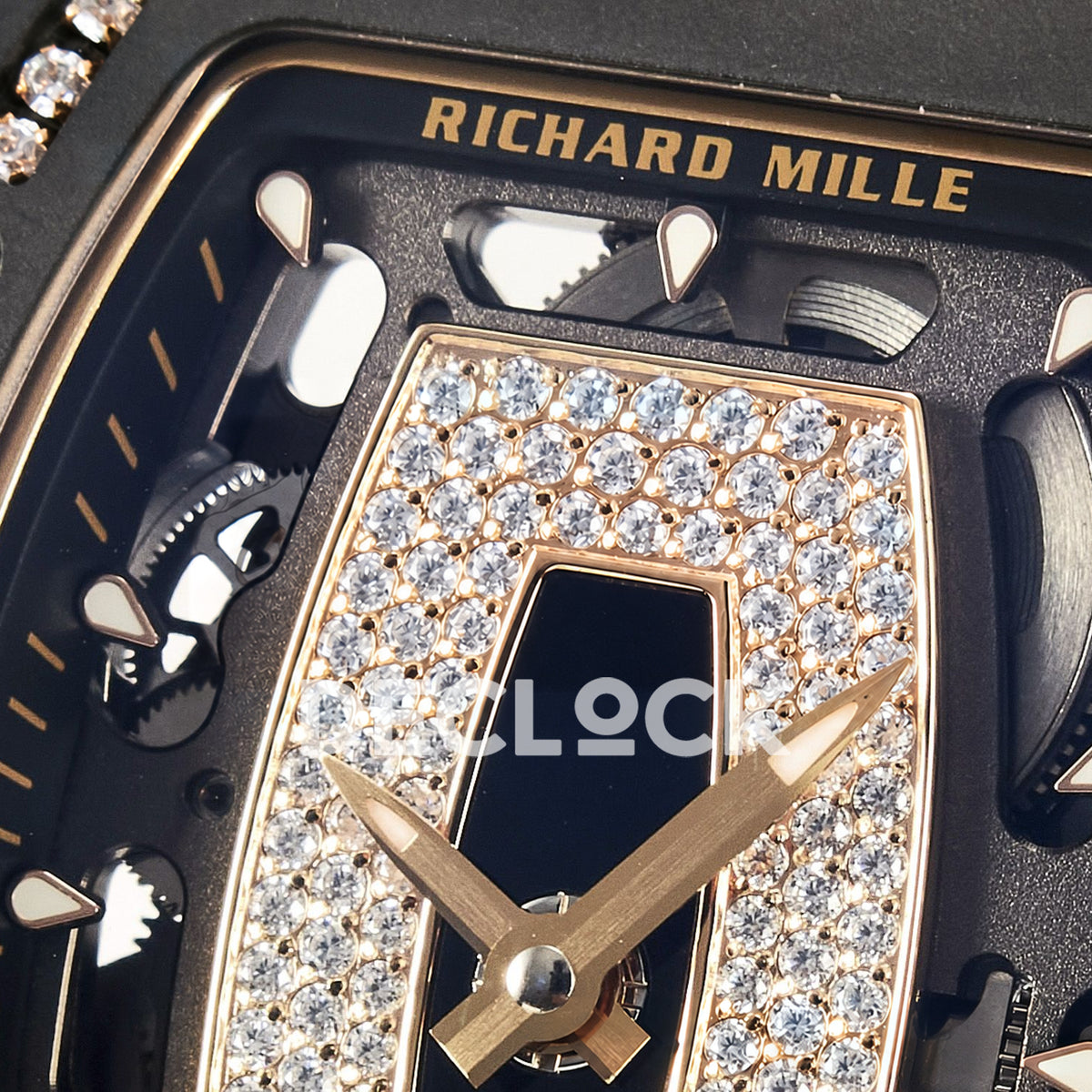 Richard Mille RM07-01 Black Ceramic Gem-Set Black Dial EF CRMA2 replica - dial upper detail