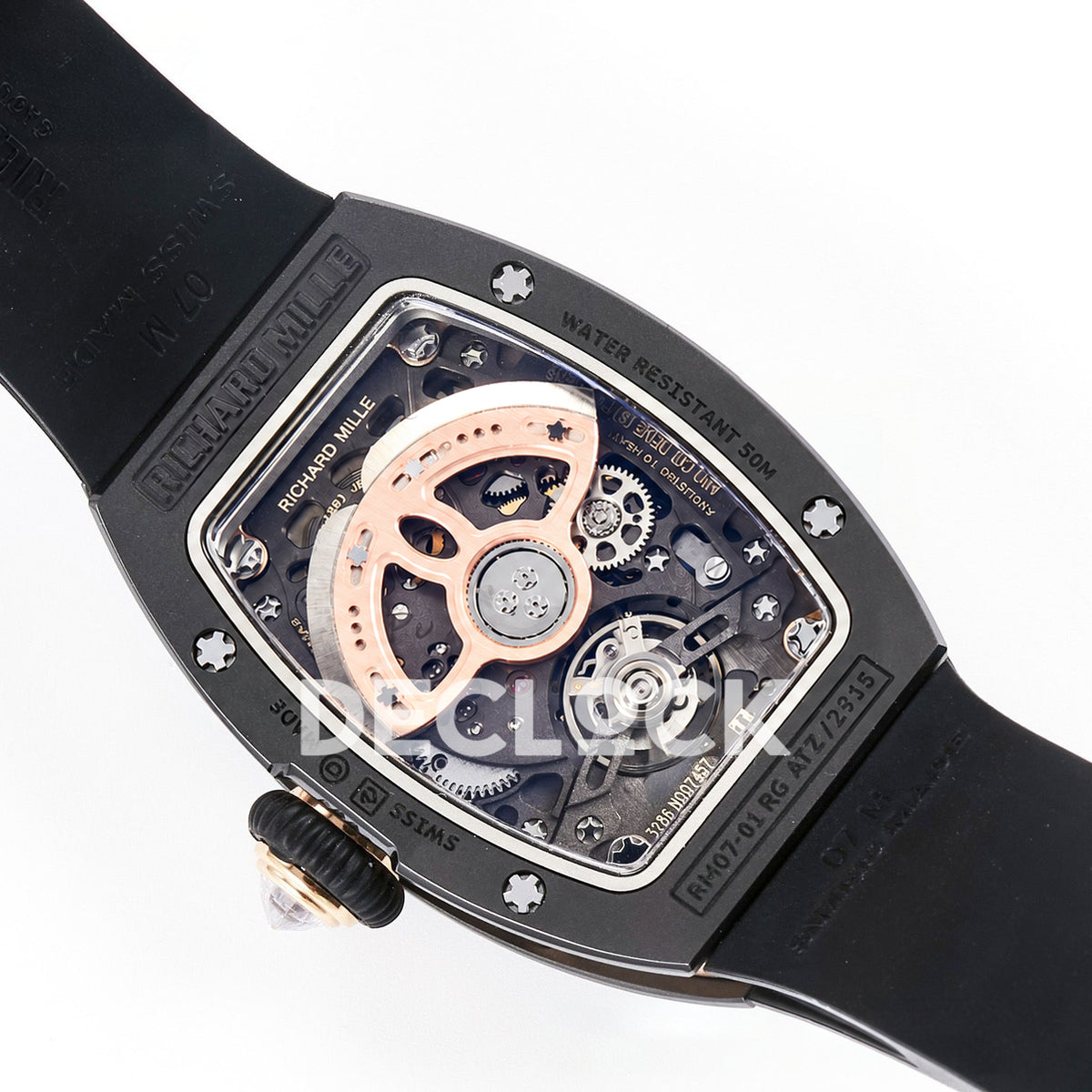 Richard Mille RM07-01 Black Ceramic Gem-Set Black Dial EF CRMA2 replica - movement caseback