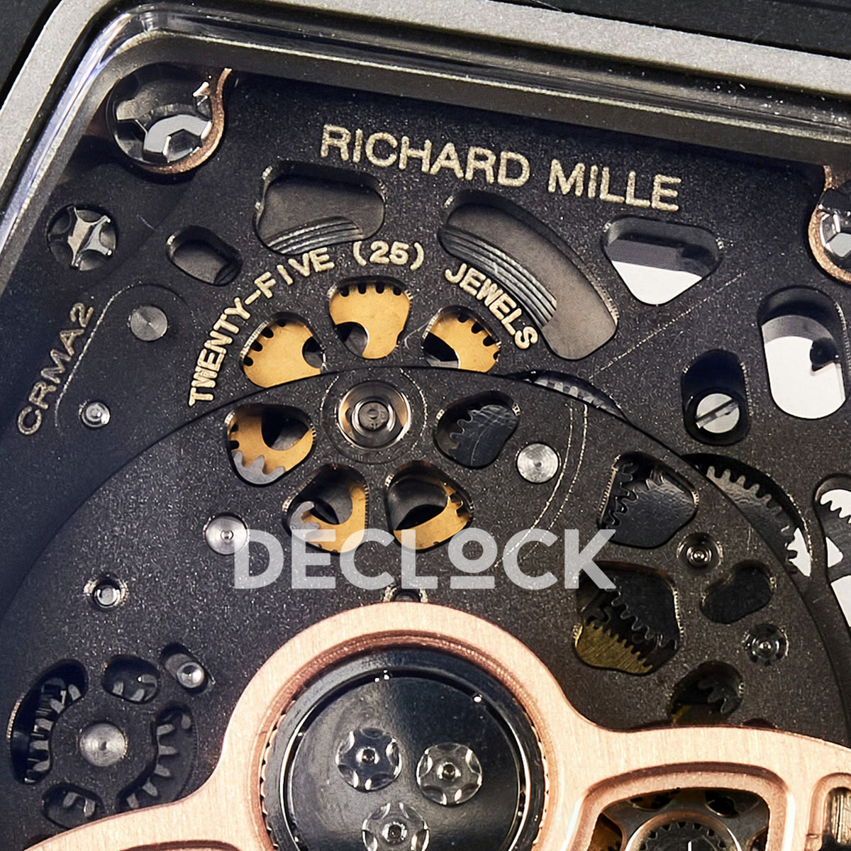 Richard Mille RM07-01 Black Ceramic Gem-Set Black Dial EF CRMA2 replica - movement inscriptions
