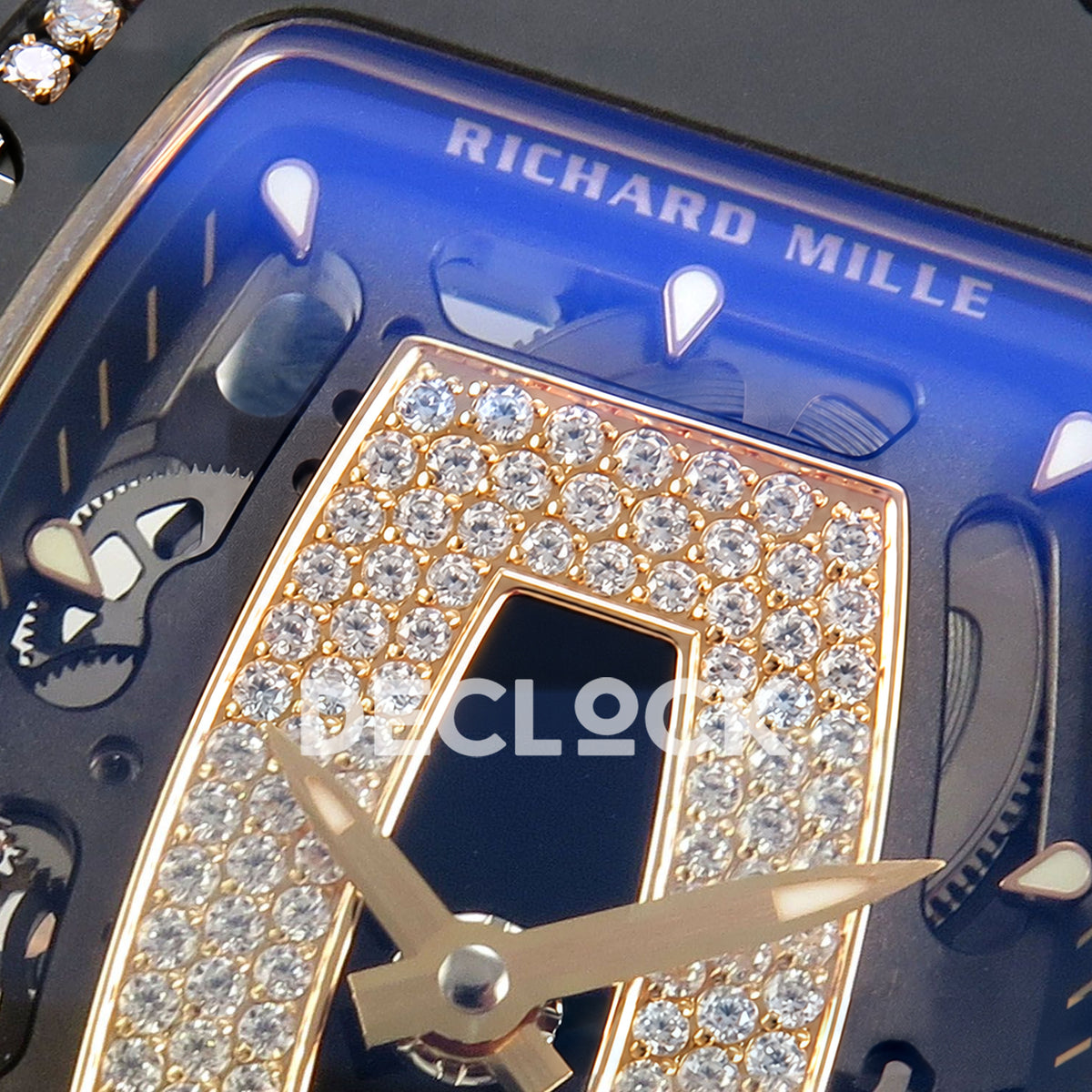 Richard Mille RM07-01 Black Ceramic Gem-Set Black Dial ZF CRMA2 replica - dial upper detail