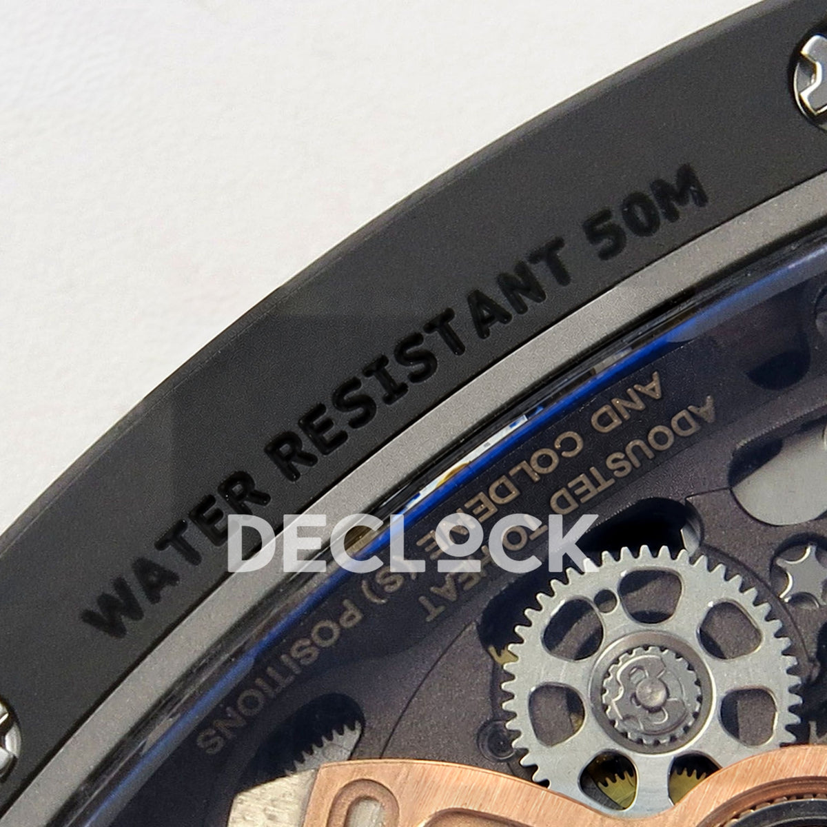 Richard Mille RM07-01 Black Ceramic Gem-Set Black Dial ZF CRMA2 replica - caseback water resistance engraving