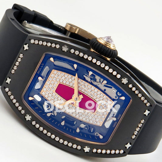 Richard Mille RM07-01 Black Ceramic Gem-Set Red Dial ZF CRMA2 replica - dial angle left