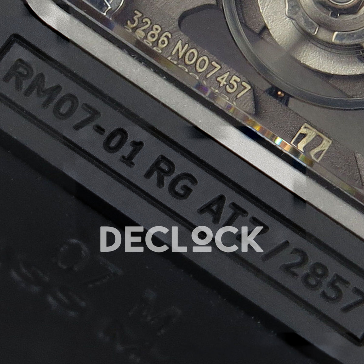 Richard Mille RM07-01 Black Ceramic Gem-Set Red Dial ZF CRMA2 replica - caseback reference