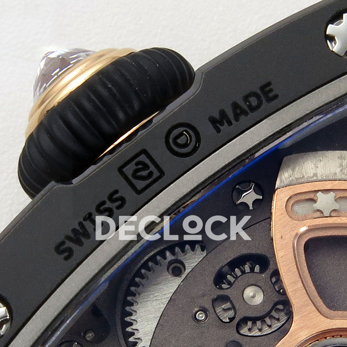 Richard Mille RM07-01 Black Ceramic Gem-Set Red Dial ZF CRMA2 replica - caseback crown side